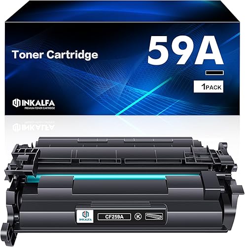 inkalfa 59A CF259A Nessun Chip Compatibile Cartuccia per HP 59A CF259A 59X CF259X Toner Laserjet Pro M404dw M404dn M404n M304n M304dn MFP M428dw M428fdw M428fdn M404 M428 M304 (Nero, Confezione da 1) - Fashionser