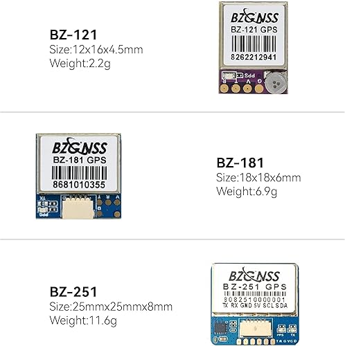 BZGNSS BZ-121 Modulo GPS FPV - GPS per droni a doppio protocollo per RC FPV Drone Racing ad ala fissa a lungo raggio compatibile con il controller di volo F405 F722 da Speedybee - Fashionser