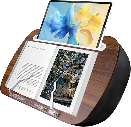 Supporto per libri per leggere a letto, cuscino da lettura multifunzione, supporto portatile per laptop con cuscino a sacco per laptop, scrivania per laptop, divano letto - Fashionser