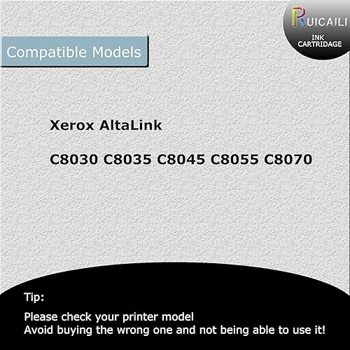 C8030 C8035 C8045 C8055 C8070 cartuccia toner di ricambio compatibile per Xerox Work con AltaLink C8030 C8035 C8045 C8055 C8070 stampante (4, nero, ciano, magenta, giallo) - Fashionser