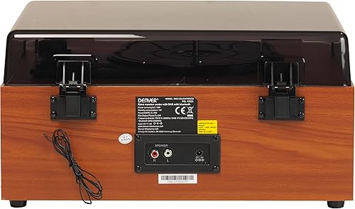 Sistema Giradischi Stereo DENVER MRD-52DARKWOOD. Ricevitore Radio Digitale DAB+/ FM, Lettore CD, Aux-In. Volume 2x5W. - Fashionser