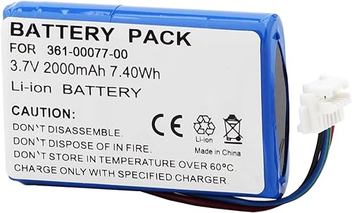 Batteria compatibile per Garmin Zumo 590, 595, 590lm, 595LM GPS Navigation (2000 mAh, 3,7 V, Li-Ion) - Fashionser