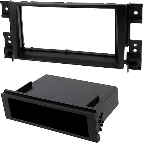 AERZETIX - C11624 - Mascherina telaio adattatore 2 ISO per autoradio - in plastica - compatibile con Suzuki Grand Vitara 2005+ - Fashionser
