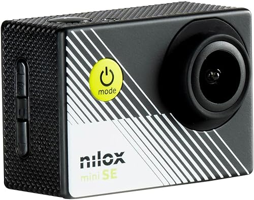 Nilox Action Cam Mini-SE, Action Cam 4k WiFi con Risoluzione 4K/30 fps, Stabilizzatore Elettronico, Schermo 2' LCD, Memoria 64 GB, View Angle 170°, con Custodia Impermeabile Fino a 30 m - Fashionser