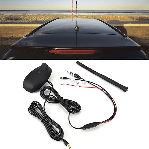 Antenna per auto, Antenna Attiva Dab, Qiilu Antenna Per Auto, Dab + Gps + Antenna Fm Attiva Amplificata Attacco Superiore Sul Tetto Impermeabile Antipolvere Universale - Fashionser