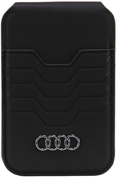 Audi AU-MSCH-GT/D3-BK - Portafogli in pelle, colore: Nero, Nero , Standard, Casual - Fashionser