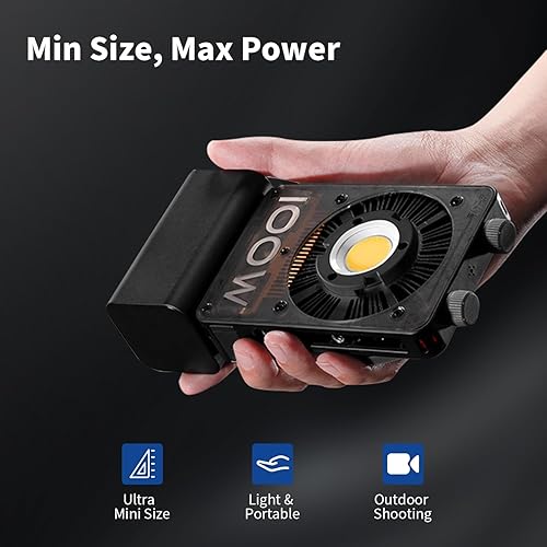 Luce Video LED ZHIYUN CINEPEER CX100 [Ufficiale] 100W COB Bicolore Illuminazione Video Continua per Fotografia con Batteria Incorporata, 2700-6500K, TLCI 97+ CRI 96+, 3840Lux, Riflettore, Diffusore - Fashionser