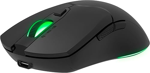 Speedlink VELOX Mouse Gaming Wireless RGB - Mouse per PC senza Fili con Batteria ricaricabile, USB-C, 4800 dpi, programmabile, leggero, ricevitore USB nano, illuminazione LED RGB, nero - Fashionser