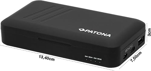 PATONA Caricabatterie Doppio con Powerbank Funzione e Scheda di Memoria adatto per Panasonic DMW-BLE9 DMW-BLE9E DMW-BLG10 DMW-BLG10E DMC-GF6 Batterie - Fashionser