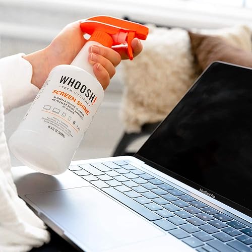 WHOOSH! Pulizia Schermo 500ml e Panno in Microfibra, ideale per smartphone, iPad, occhiali, Kindle, touch screen e TV - Fashionser