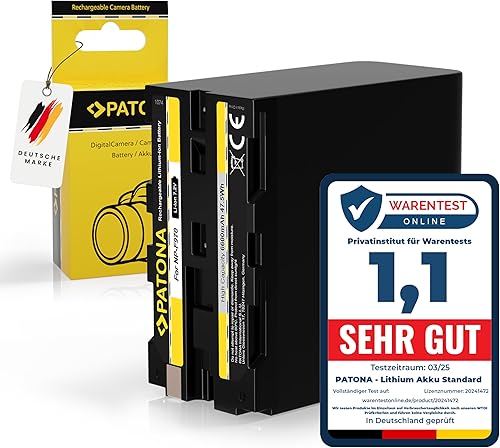 PATONA NP-F970 Batteria 6600mAh compatibile con videocamere Sony, indicatori LED, illuminazione, luce video, monitor, fotocamera, Battery NP-F550 NP-750 NP-F950 NPF970 NP F970 - Fashionser