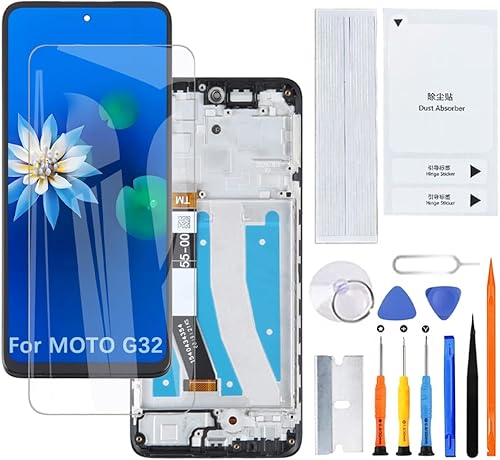 H&LYCYJ Schermo display per Moto G32 XT2235-1 XT2235-2 LCD schermo di ricambio assembly kit con telaio - Fashionser