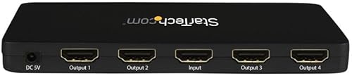 StarTech.com Sdoppiatore Splitter Video HDMI 4k @ 30hz 1 ingresso 4 uscite 1x4 porte di uscita con custodia in alluminio - Fashionser