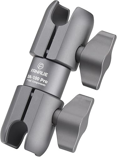 FANAUE Braccio girevole a doppio giunto, in Alluminio, Compatibile con Adattatori RAM Mounts di Dimensione B/Sfera da 1 Pollice. Lunghezza del Braccio di 94 mm (DA-100pro) - Fashionser